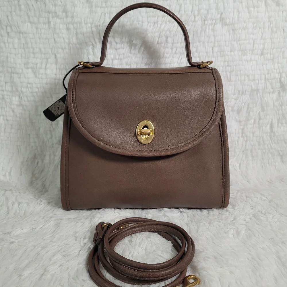 SOLD!!! Taupe Vintage Coach Regina Bag #9983 - Picture 1 of 10